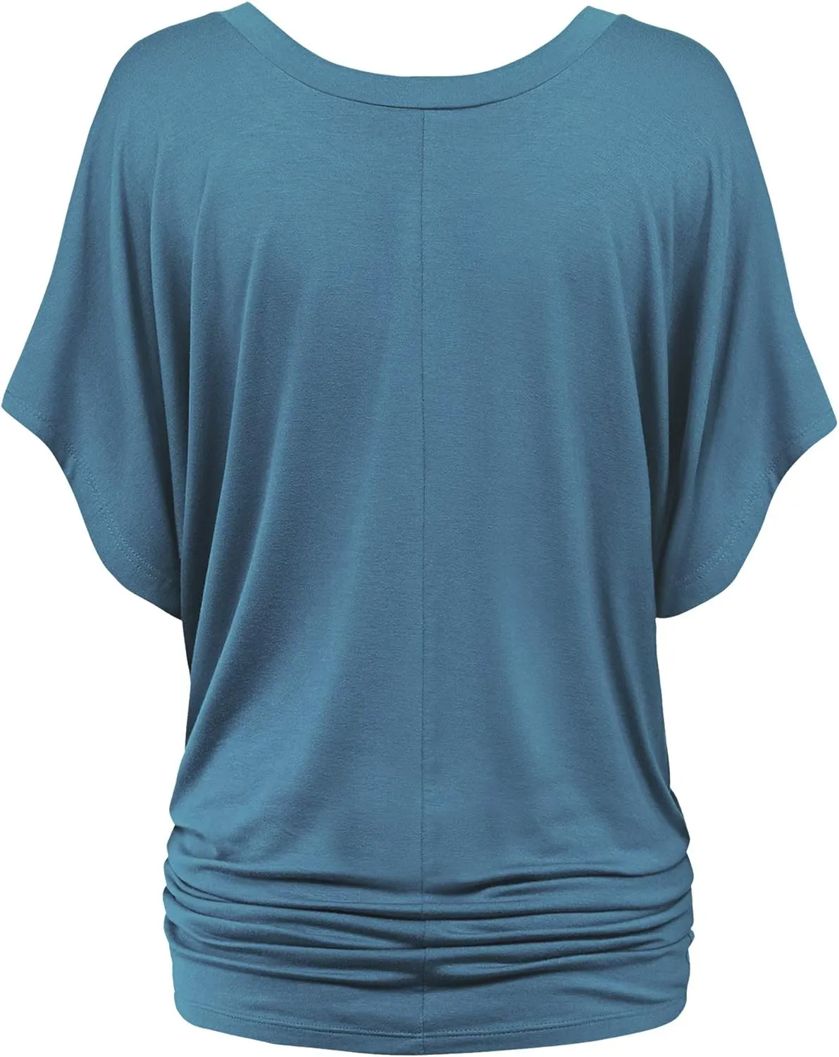 Lock and Love Women's Versatile Casual Short Sleeve Dolman Top – Loose Fit Boat Neck & V-Neck T-Shirt