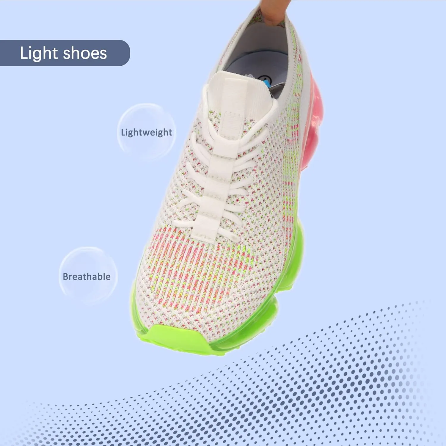 LUCKY STEP Women Air Cushion Fashion Sneakers Breathable Casual Comfortable Lightweight Walking Shoes