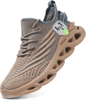 Men Running Shoes Men's Tennis Shoes Lightweight Breathable Fashion Sneakers Non Slip Workout Gym Shoes for Running Black