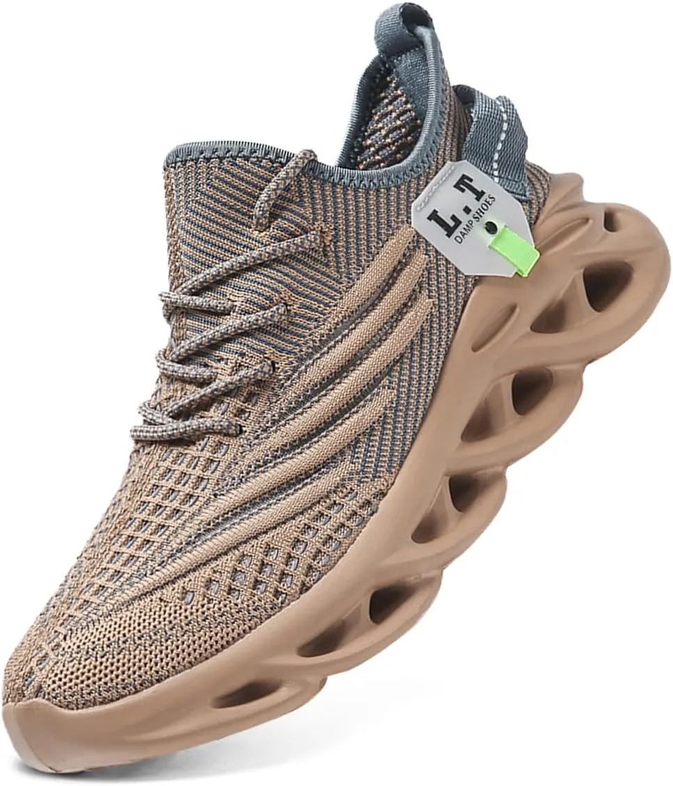 Men Running Shoes Men's Tennis Shoes Lightweight Breathable Fashion Sneakers Non Slip Workout Gym Shoes for Running Black