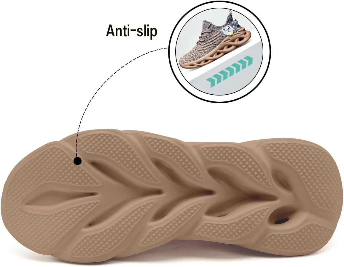 Men Running Shoes Men's Tennis Shoes Lightweight Breathable Fashion Sneakers Non Slip Workout Gym Shoes for Running Black