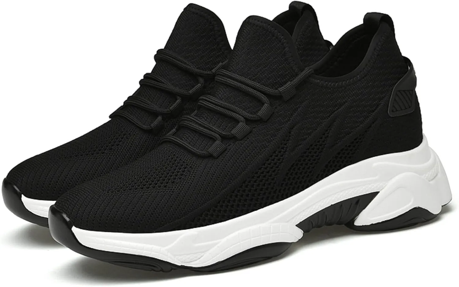 Men's Elevator Sneakers 3 inch Hidden Height Increase Breathable Mesh Lightweight Athletic Casual Shoes for Men