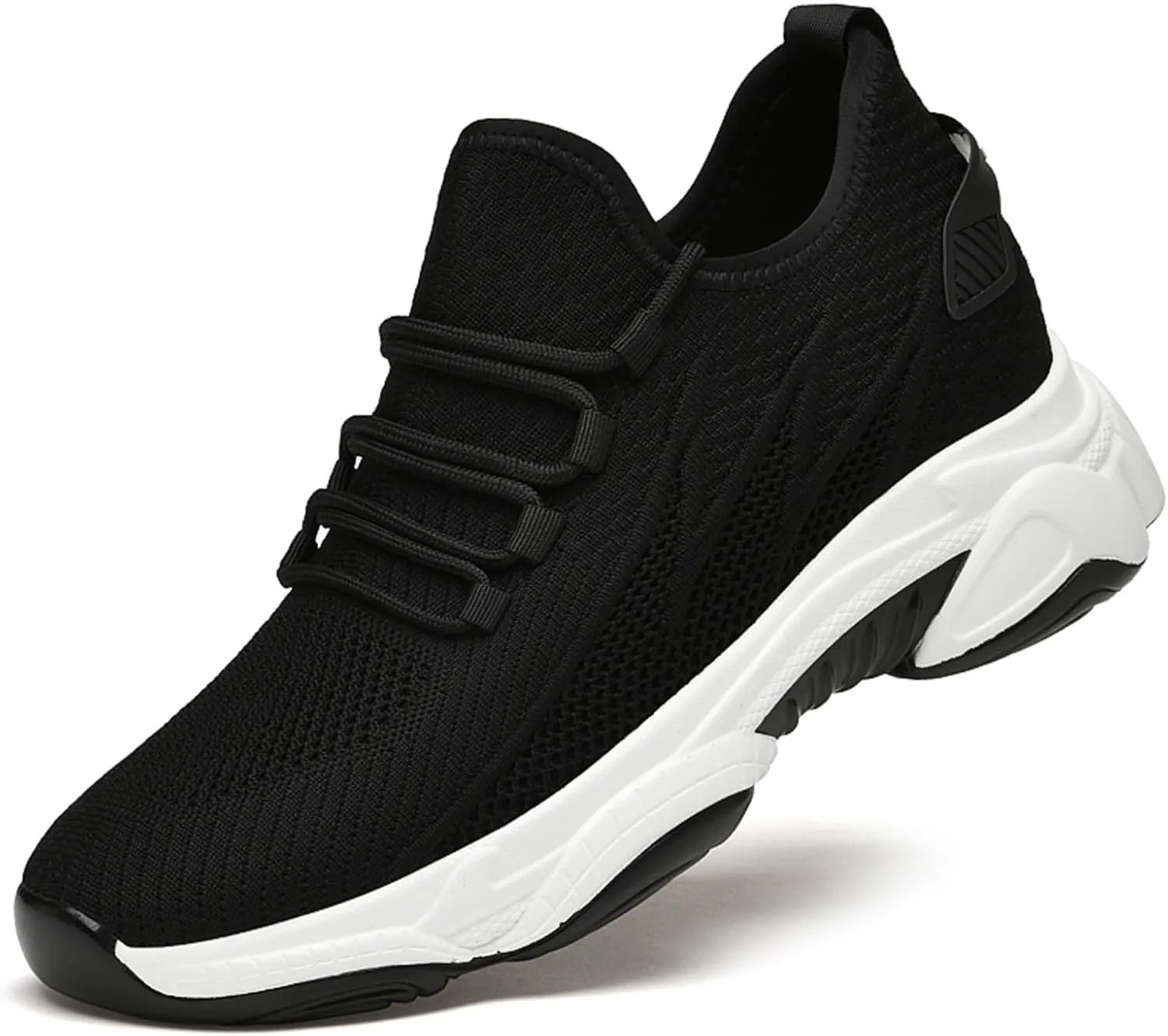 Men's Elevator Sneakers 3 inch Hidden Height Increase Breathable Mesh Lightweight Athletic Casual Shoes for Men