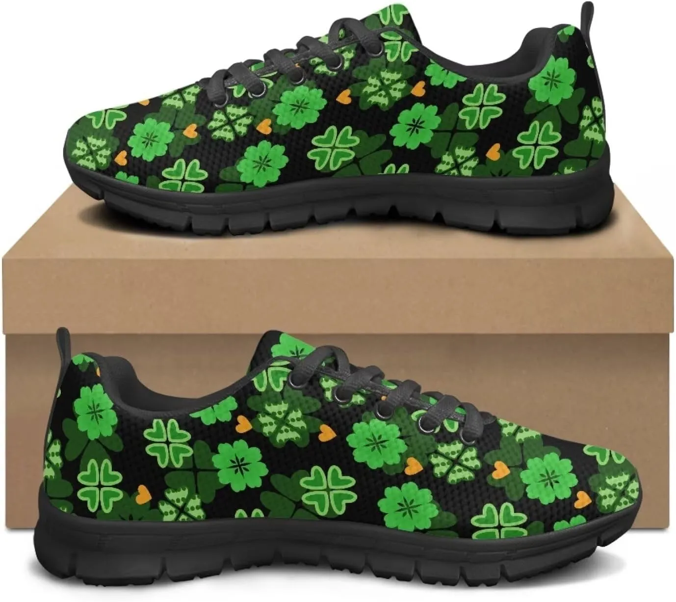 Men's Supportive Running Shoes Lace-Up Non Slip Tennis Sneakers Breathable Comfort Outdoor Shoes for Athletic US 5-14 Black Sole