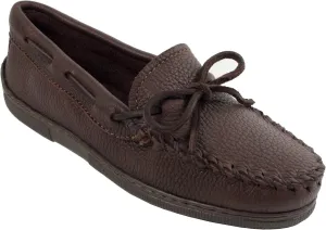 Minnetonka Women's Moosehide Classic Moccasins 5 W Chocolate