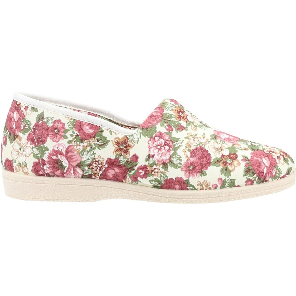Mirak Patricia Cotton Slip On Summer Shoe Beige