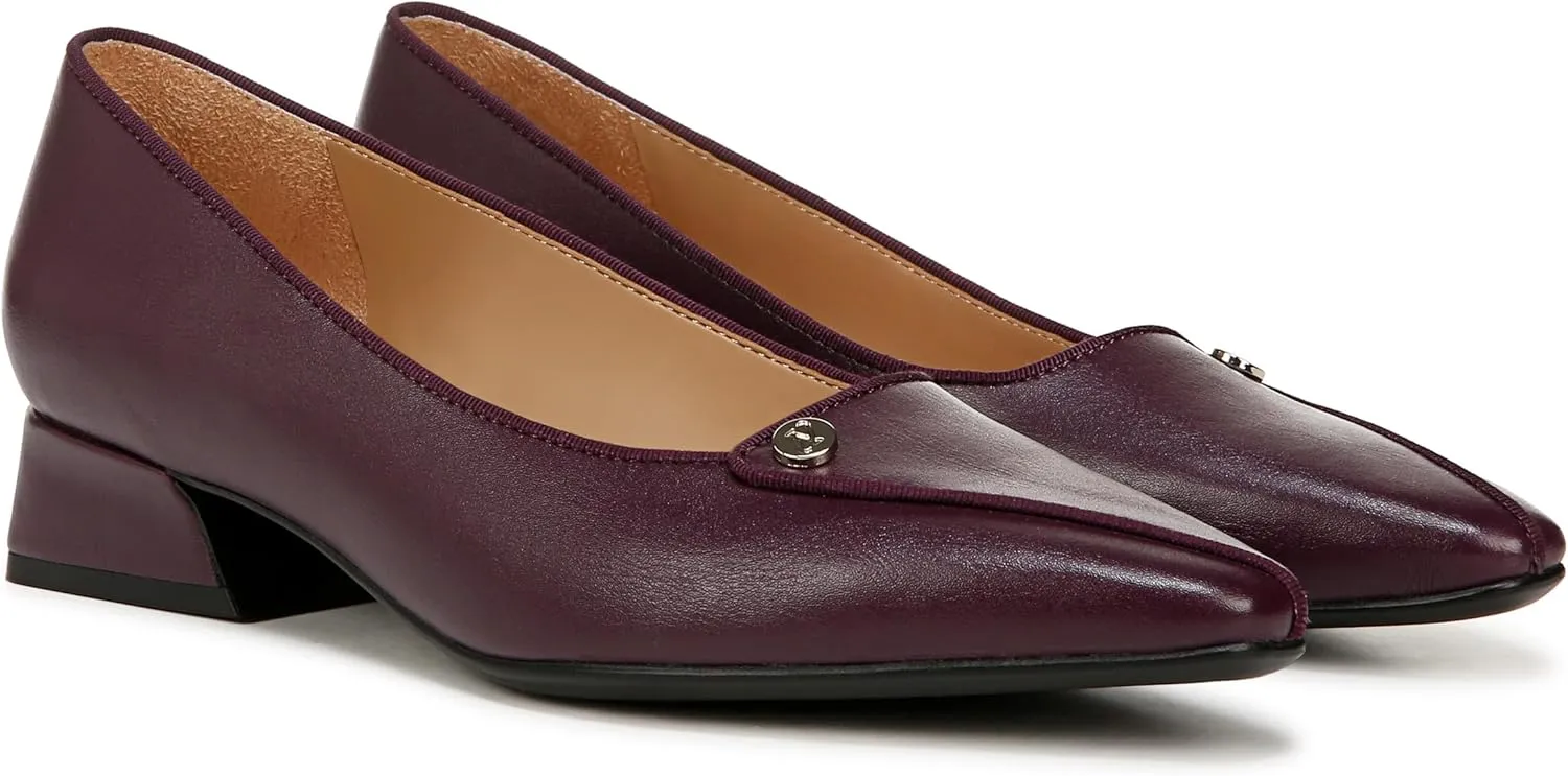 Naturalizer Womens Georgia Pointed Toe Low Block Heel Pump