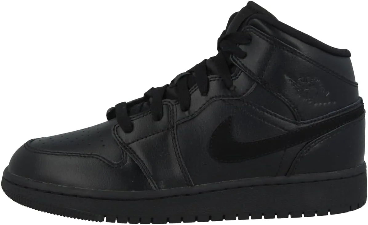 Nike Boys Air Jordan 1 Mid (gs) Shoe Kids Big Kids 554725-090 Size