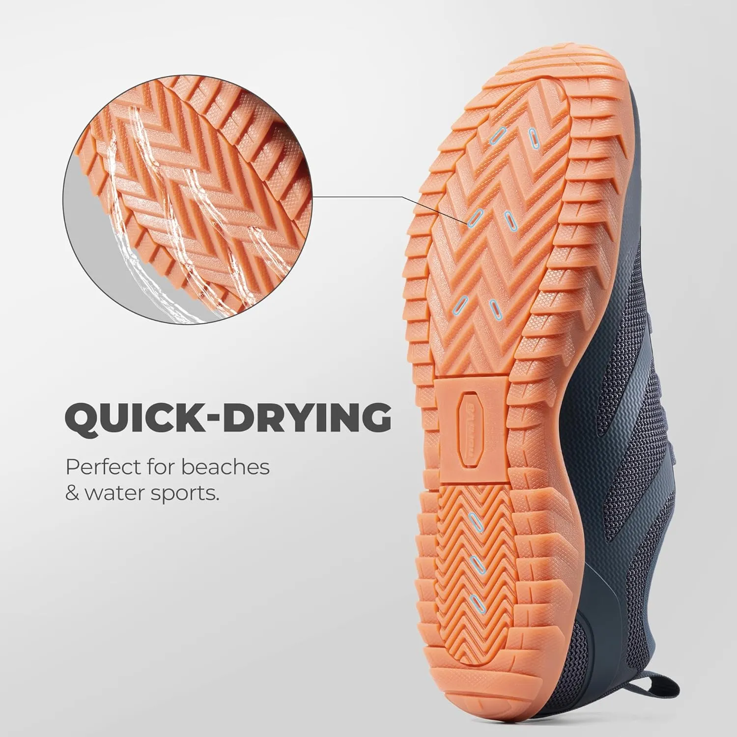 NORTIV 8 Barefoot Water Shoes for Women Men Minimalist Breathable & Comfortable Beach Swim Boat Pool Outdoor Walking Shoes, Zero Drop Sole, Seagull