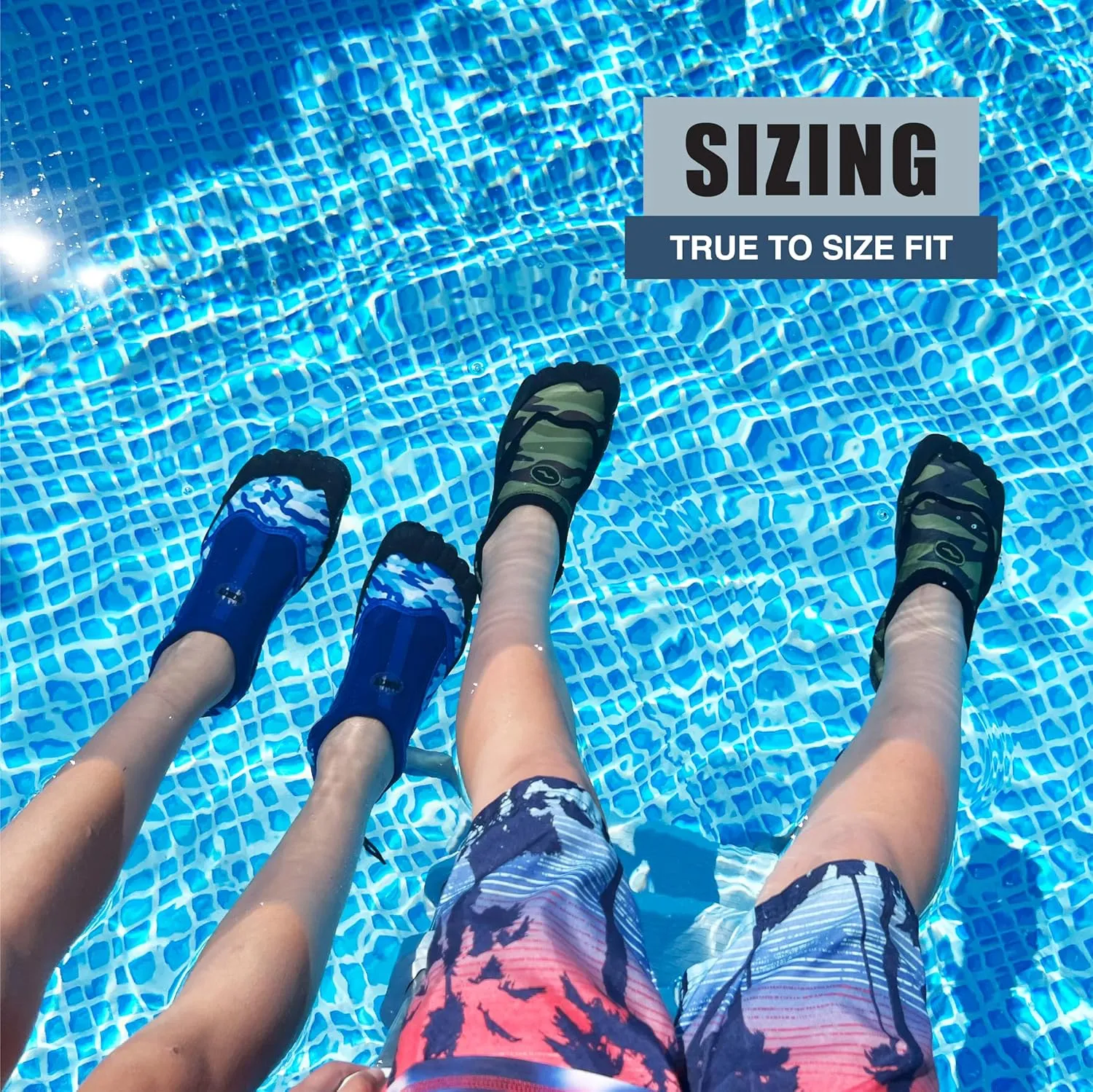 NORTY Water Shoes for Boys and Girls - Swim Socks for Beach, Boat, and Pool - Skeletoe Barefoot Design - Cruise Ship Essentials for Kids - Hiking and Camping Footwear