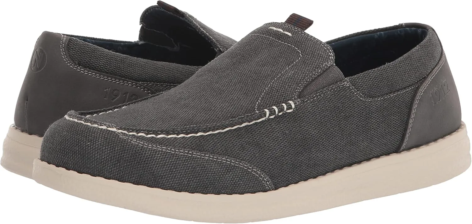 Nunn Bush Men's Brewski Canvas Moccasin Toe Slip-on Comfortable & Lightweight Loafer