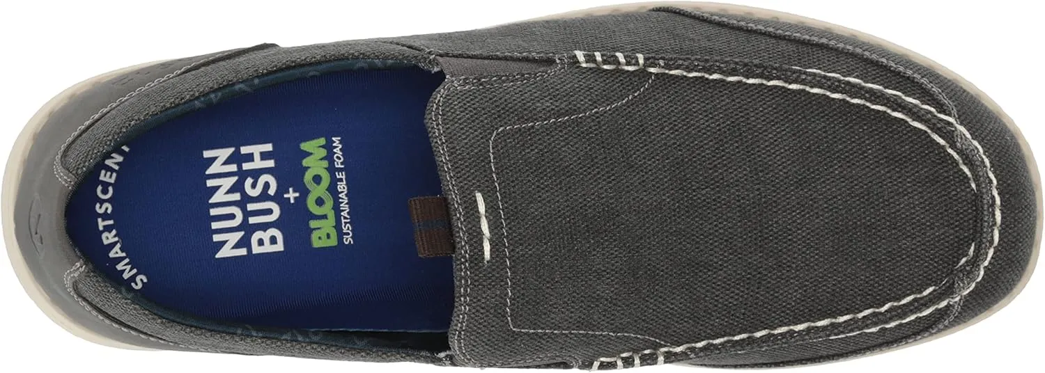 Nunn Bush Men's Brewski Canvas Moccasin Toe Slip-on Comfortable & Lightweight Loafer