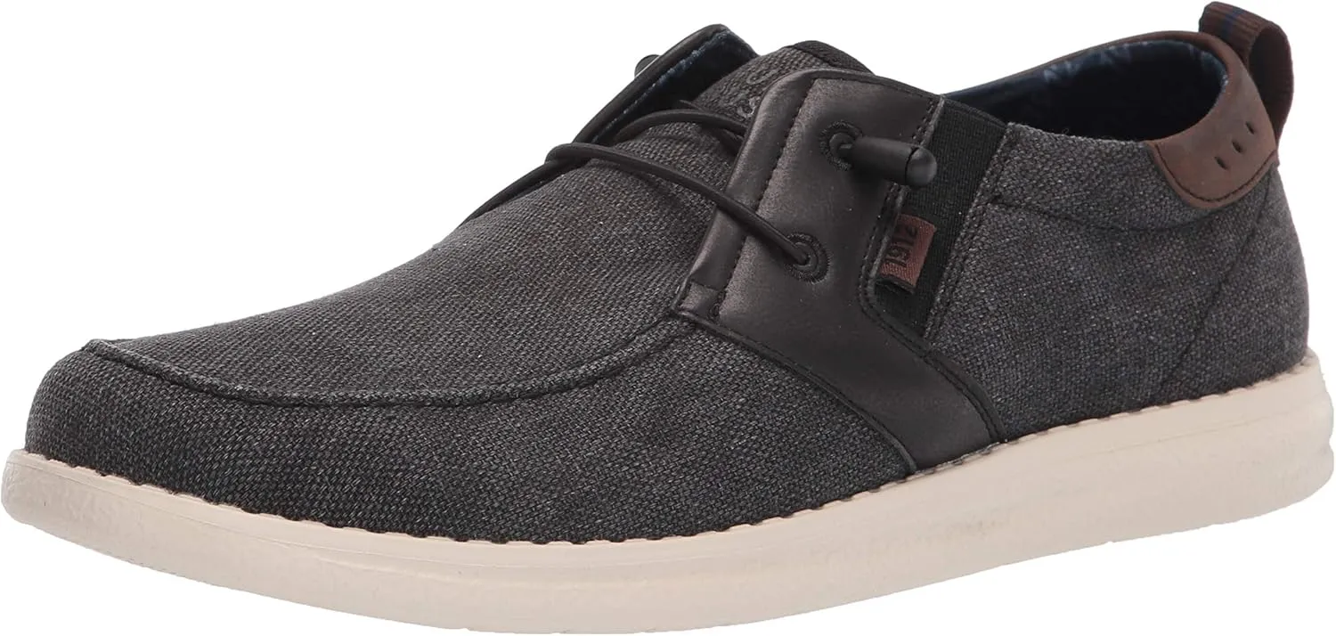 Nunn Bush Men's Brewski Moc Toe Slip-on Canvas Knit Loafer with Elastic Bungee
