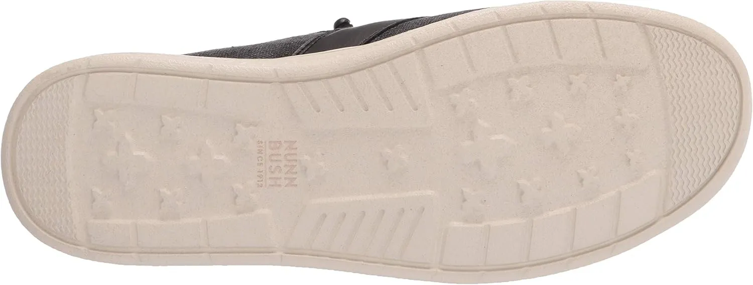 Nunn Bush Men's Brewski Moc Toe Slip-on Canvas Knit Loafer with Elastic Bungee