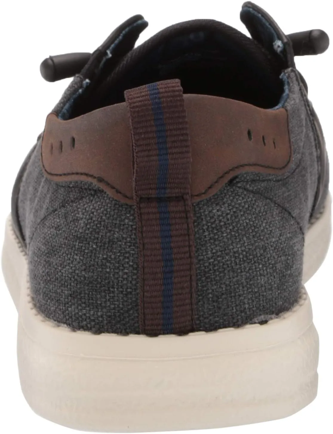Nunn Bush Men's Brewski Moc Toe Slip-on Canvas Knit Loafer with Elastic Bungee