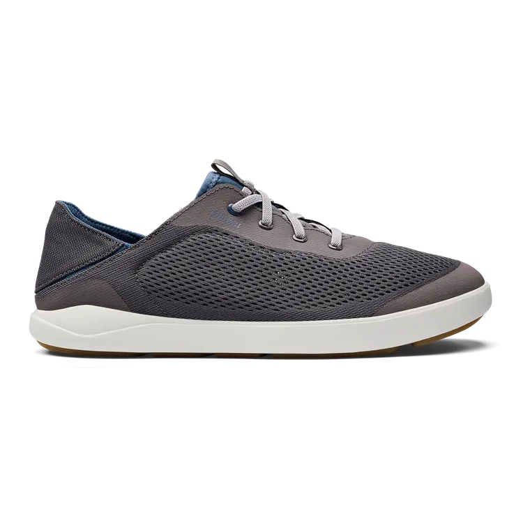 Olukai Moku Pae Sneaker with Drop in Heel in Island Salt & Pavement/Vintage Blue