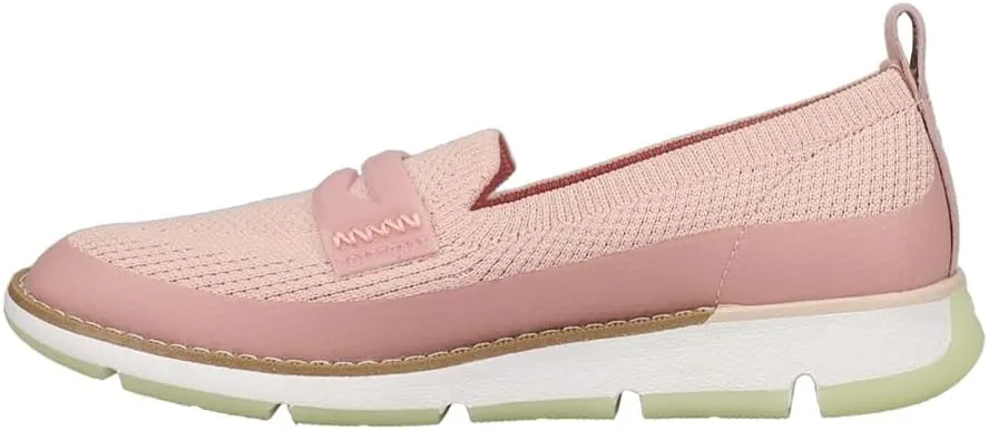 On 4.Zerogrand Cole Toe Stitchlite Haan Premium customer care Round Knit/White Flat Winter sale Loafers Rose Slip