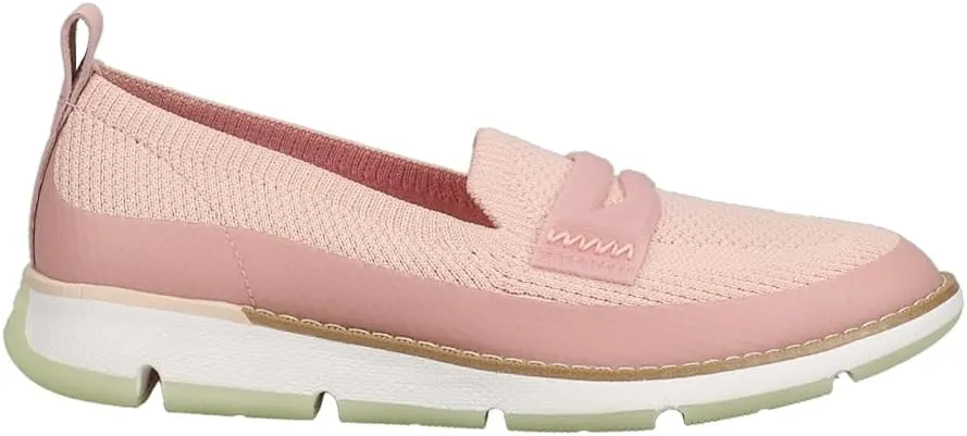 On 4.Zerogrand Cole Toe Stitchlite Haan Premium customer care Round Knit/White Flat Winter sale Loafers Rose Slip