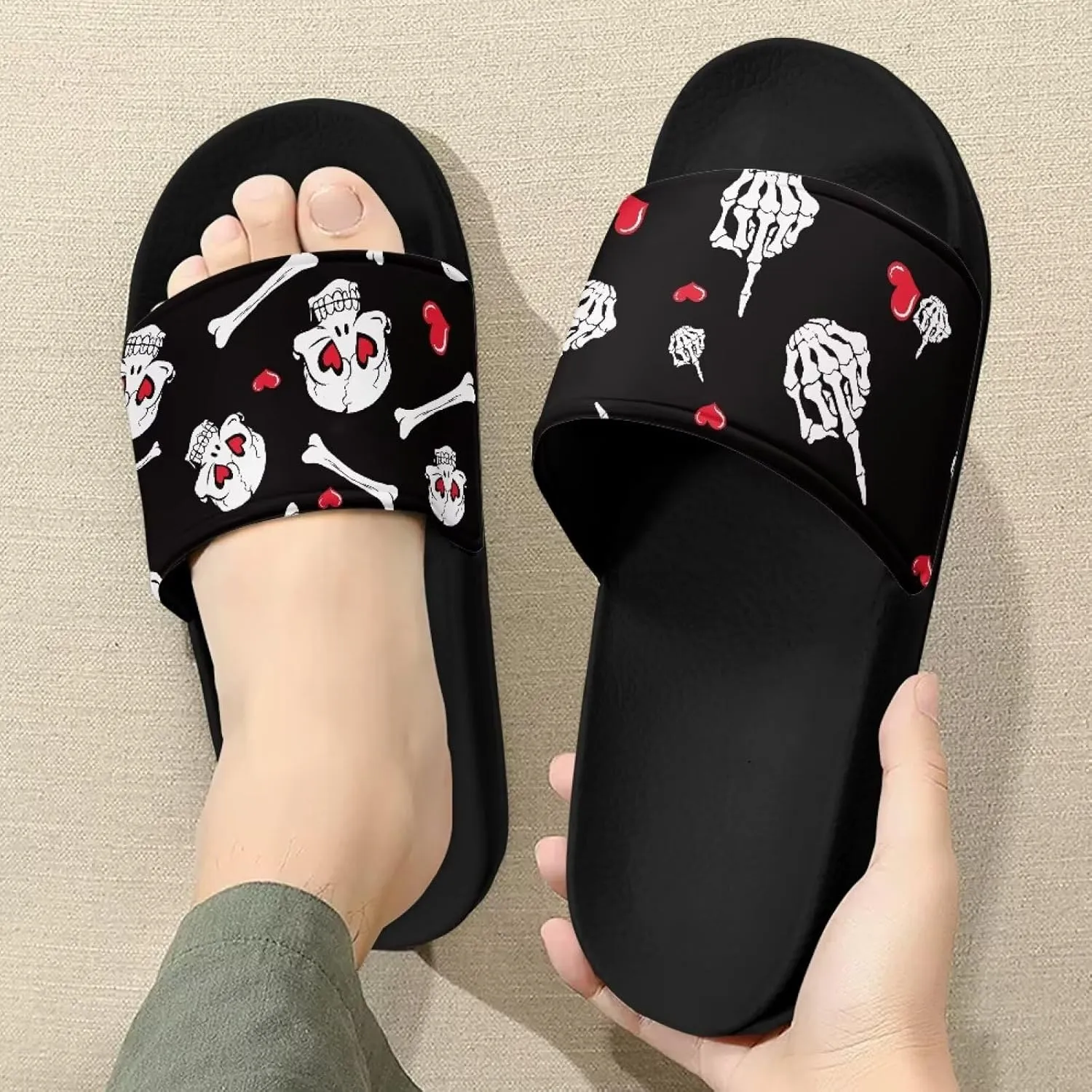 Open Toe Slippers for Women Rubber Slides Womens Sandal Slippers
