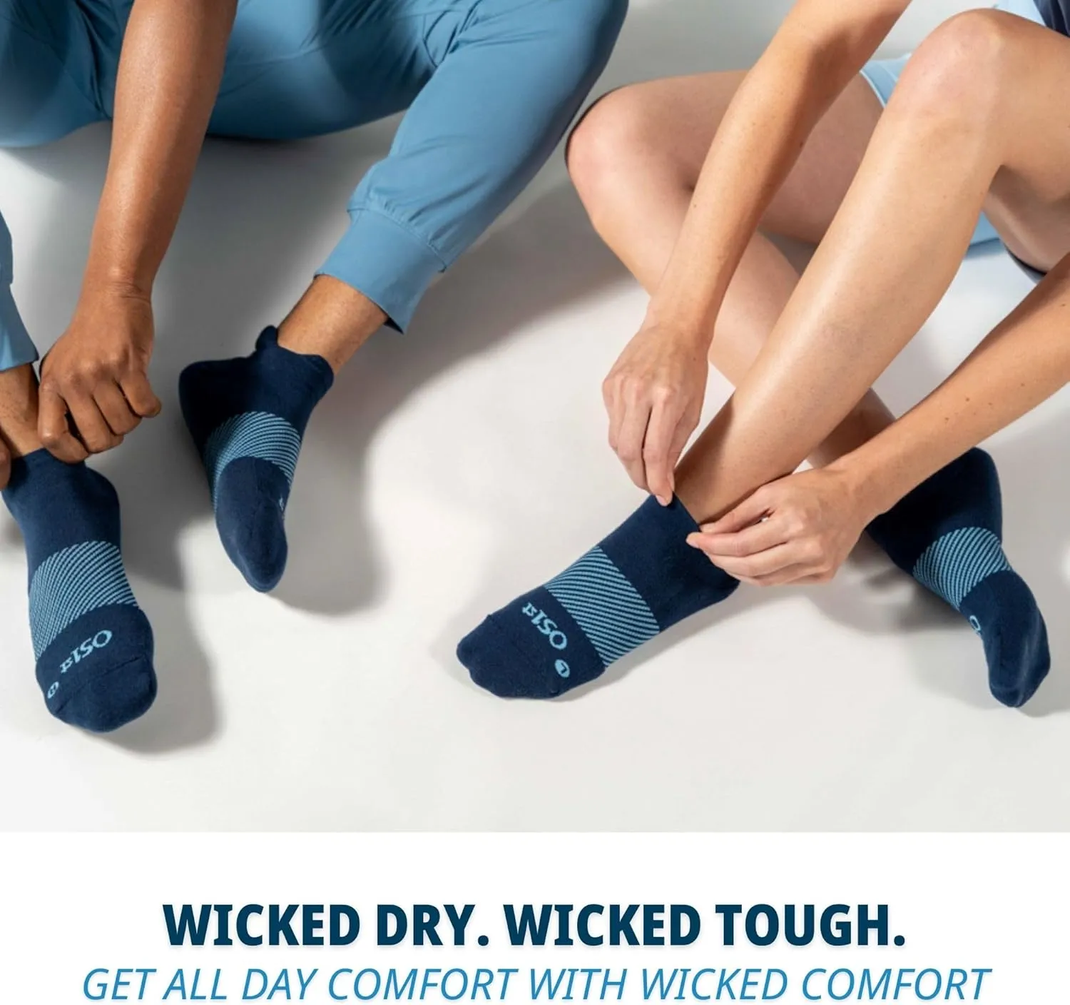 OS1st Wicked Comfort No Show Socks with light compression for maximum cushion, blister protection and breathable fabric