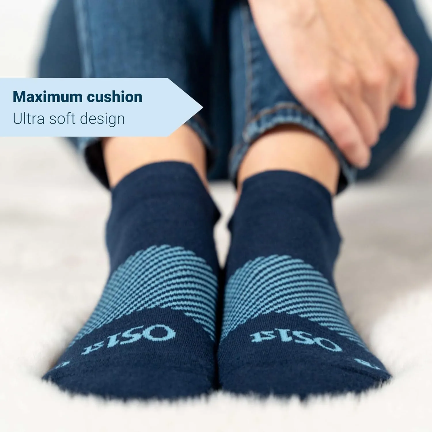 OS1st Wicked Comfort No Show Socks with light compression for maximum cushion, blister protection and breathable fabric