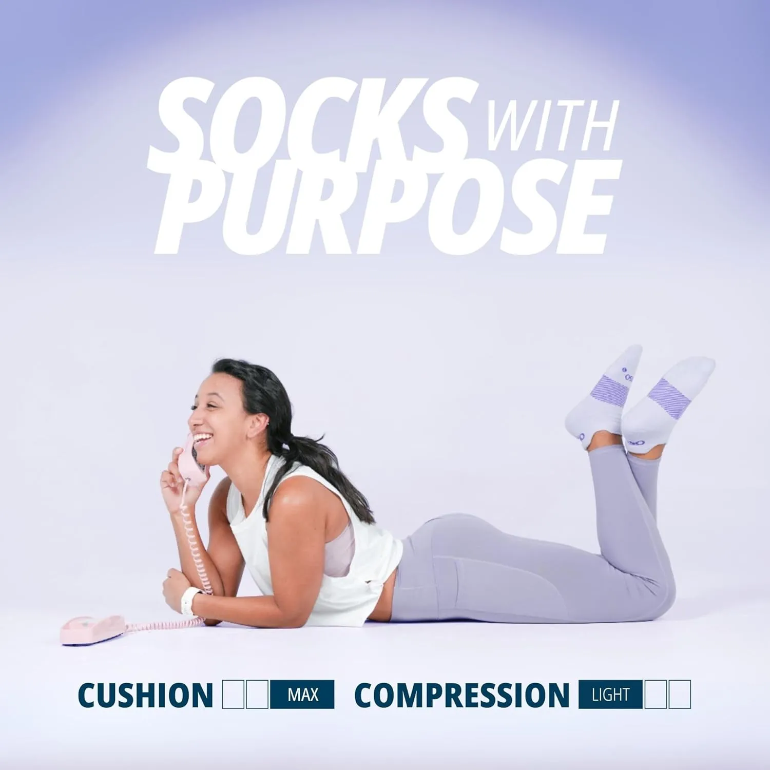 OS1st Wicked Comfort No Show Socks with light compression for maximum cushion, blister protection and breathable fabric
