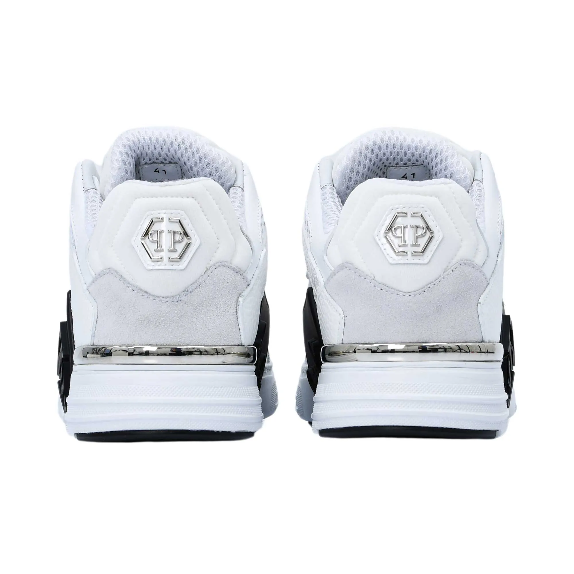 Philipp Plein Men's White Lo-Top Phantom Sneaker