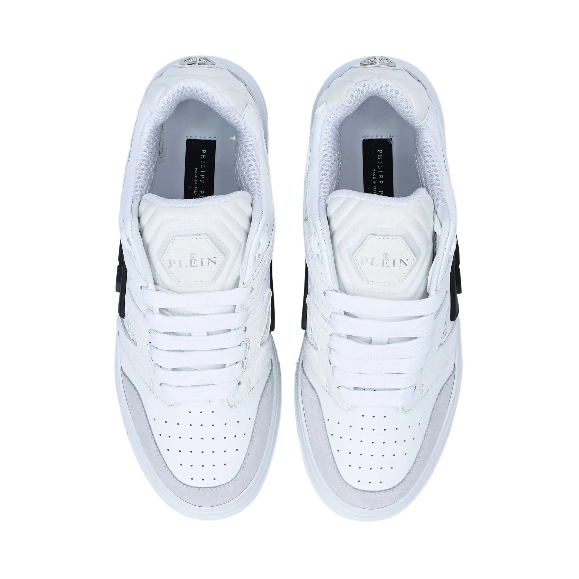 Philipp Plein Men's White Lo-Top Phantom Sneaker