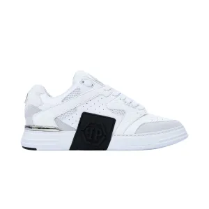 Philipp Plein Men's White Lo-Top Phantom Sneaker