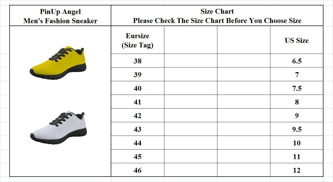 PinUp Angel Men's Casual Walking Shoes Athletic Running Non-Slip Lightweight Outdoor Sneaker