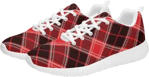 Pitovozu Yellow Squares Orange Black Plaid Sneaker Women Athletic Shoes Running Shoes Sports Sneaker Walking Shoes Gifts for Travel