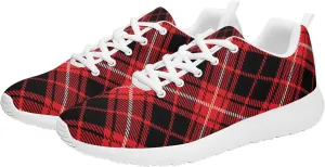 Pitovozu Yellow Squares Orange Black Plaid Sneaker Women Athletic Shoes Running Shoes Sports Sneaker Walking Shoes Gifts for Travel