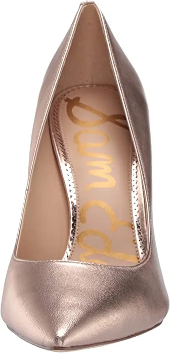 Pointy Early-bird price On Sam Heel Slip Pumps Hazel Edelman Toe Stiletto Champagne Limited offer Dress Fashion