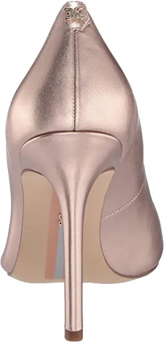 Pointy Early-bird price On Sam Heel Slip Pumps Hazel Edelman Toe Stiletto Champagne Limited offer Dress Fashion