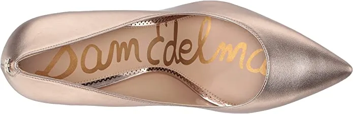 Pointy Early-bird price On Sam Heel Slip Pumps Hazel Edelman Toe Stiletto Champagne Limited offer Dress Fashion