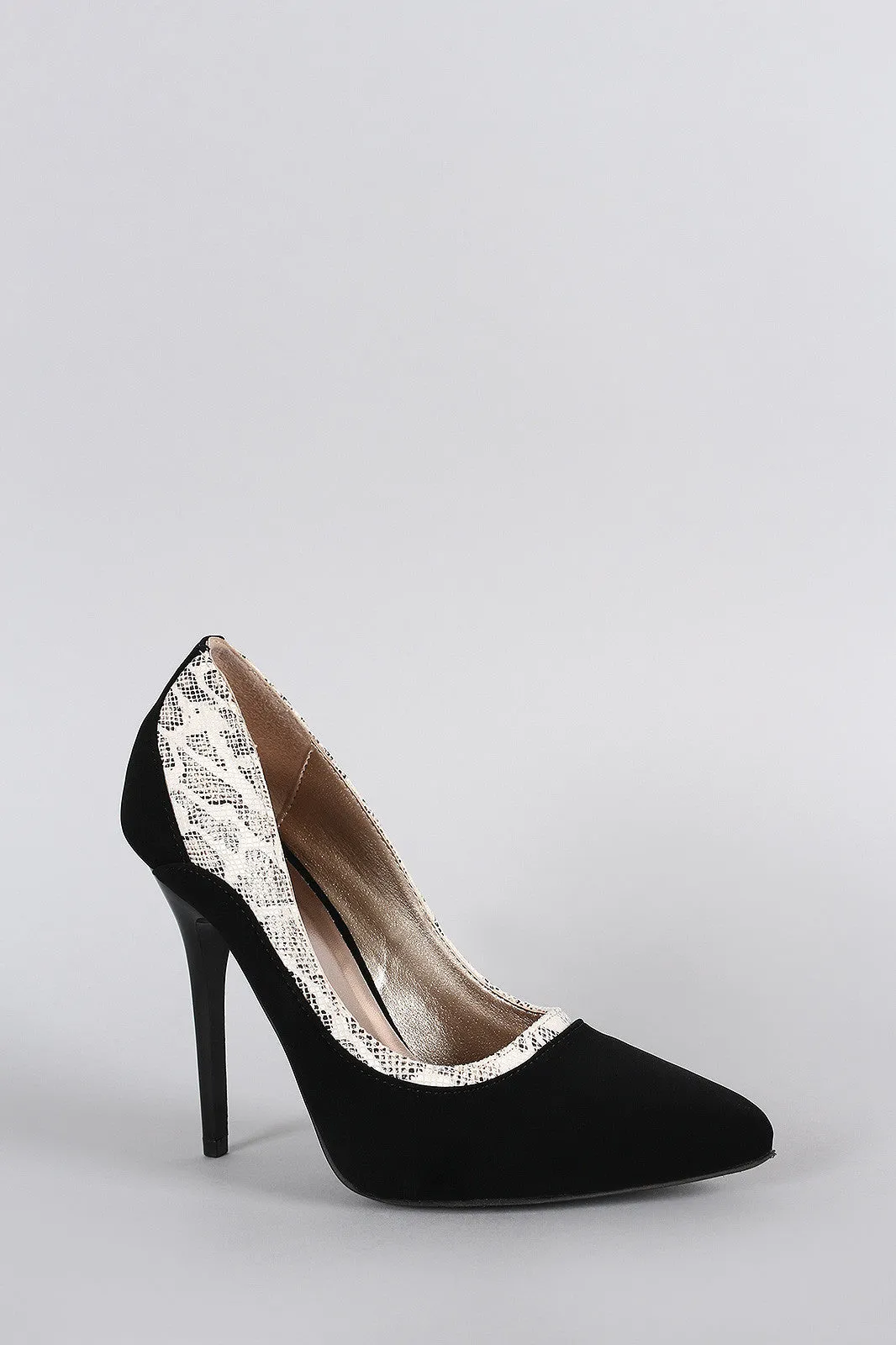 Positive feedback Print Pump Snake Stiletto Qupid Global availability Toe Pointy