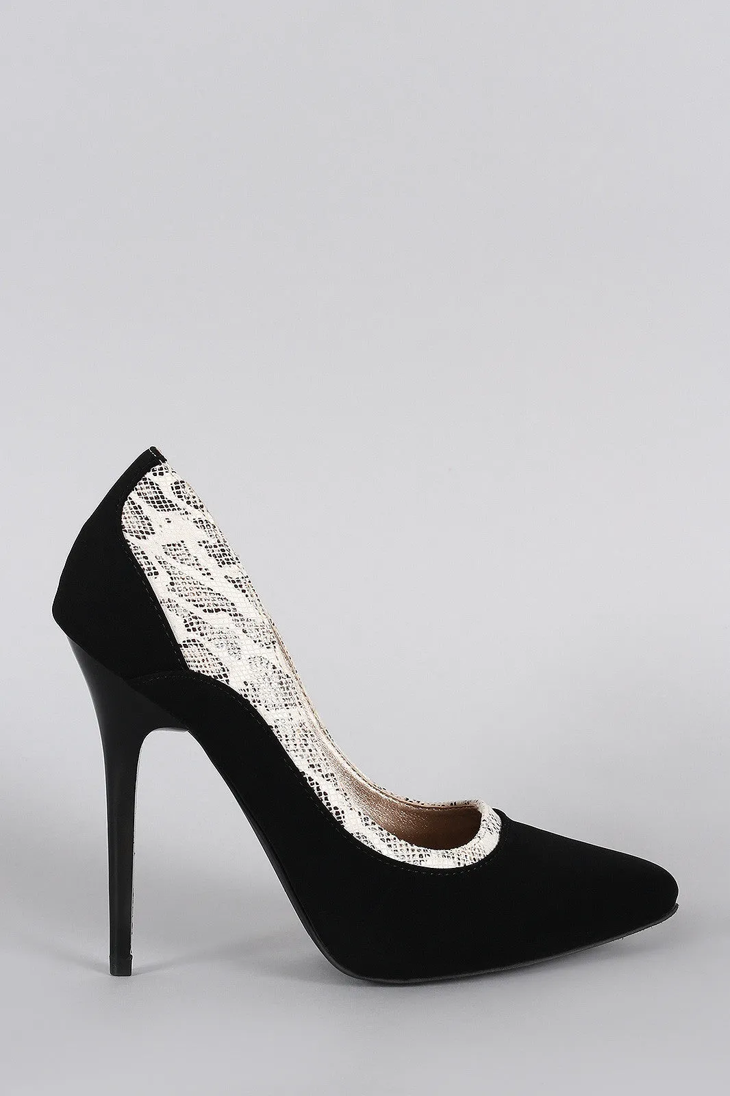 Positive feedback Print Pump Snake Stiletto Qupid Global availability Toe Pointy