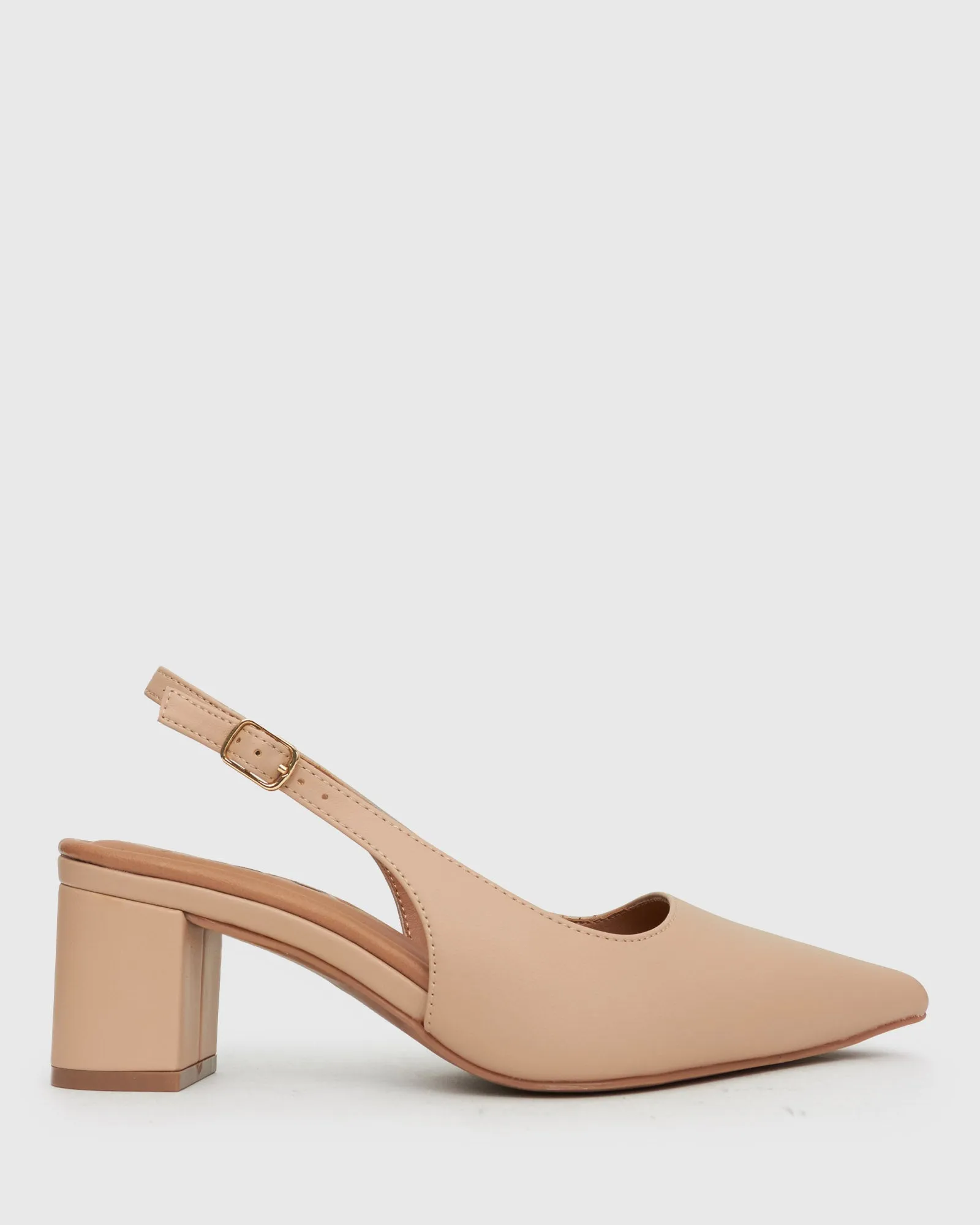 PRE-ORDER Wider Fit GUS Block Heel Slingback Pumps