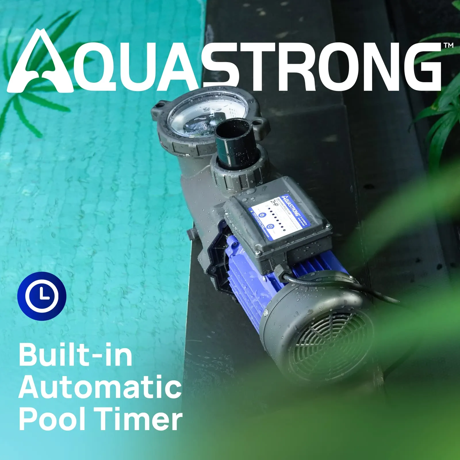 PSP150T 1.5 HP  220V Pool Pump with Timer, 8100 GPH