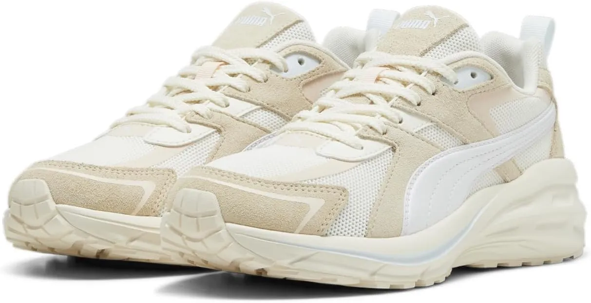 PUMA Women's Hypnotic Leather Shoes, Warm White-Sugared Almond, 8