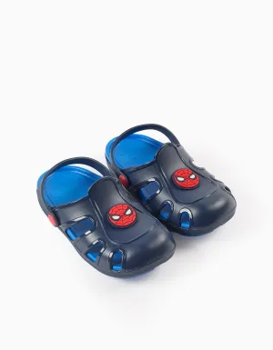 Rubber Clogs for Boys 'Spiderman', Dark Blue
