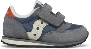 Saucony Jazz Hook & Loop Sneaker (Toddler/Little Kid), Grey/Blue/Orange, 6 US Unisex