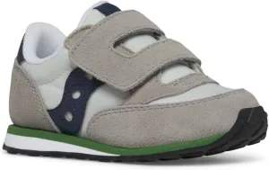 Saucony Jazz Hook & Loop Sneaker (Toddler/Little Kid), Grey/Navy/Green, 5 US Unisex