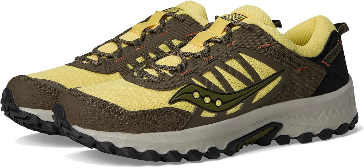 Saucony Unisex Grid Peak Sneaker, Yellow/Walnut, 11.5 US Men