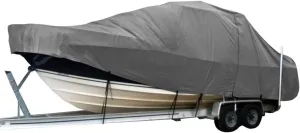 SavvyCraft Heavy Duty Hard/T-Top Boat Cover Center Console T-Top Boat Cover Gray fits up to 34ft
