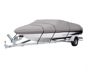 SBU Grey Boat Cover Compatible for BAYLINER Capri 1950 CL BR 1994 1995 1996 1997 1998 1999,Travel Storage Mooring