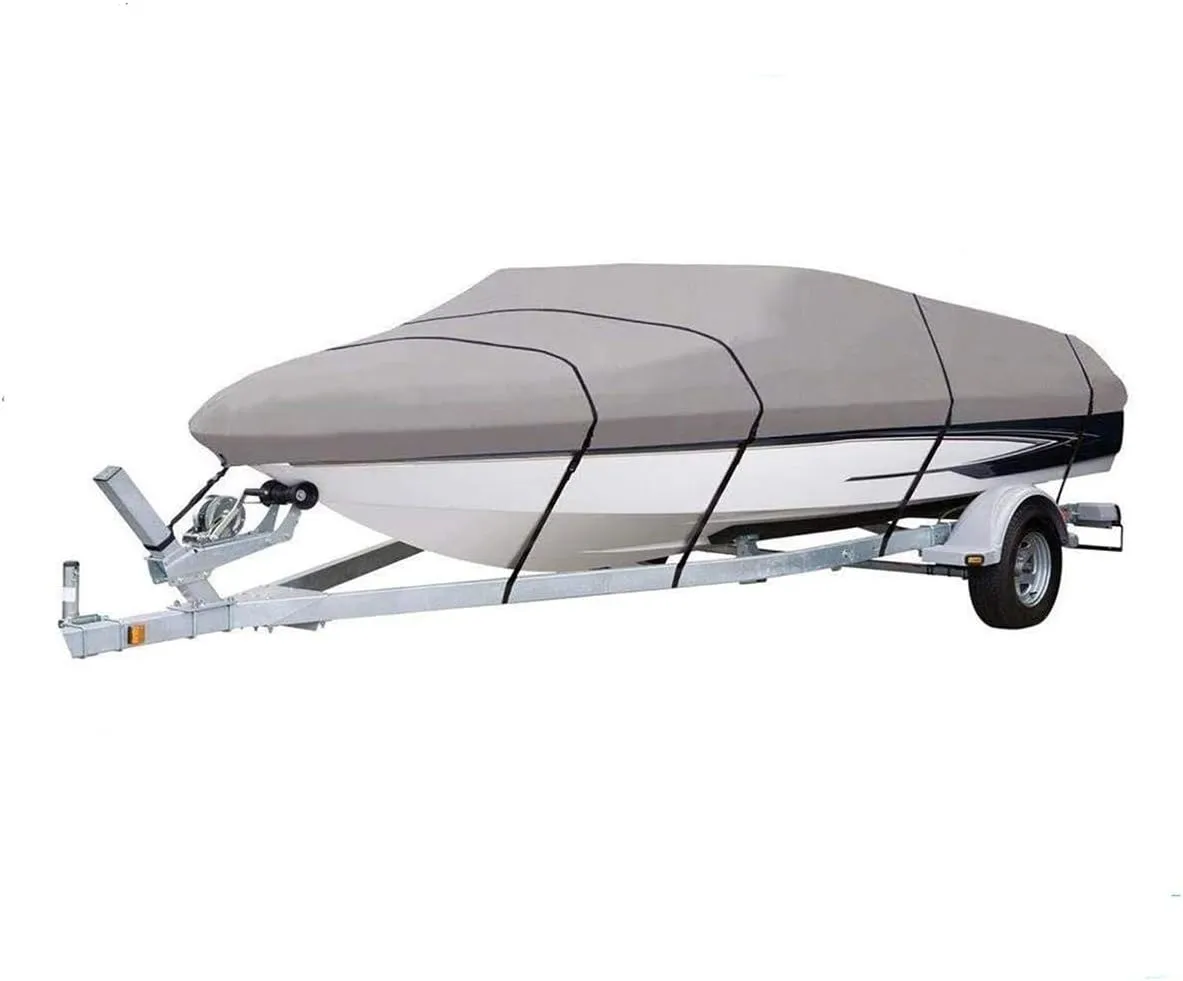SBU Grey Boat Cover Compatible for BAYLINER Capri 1950 CL BR 1994 1995 1996 1997 1998 1999,Travel Storage Mooring