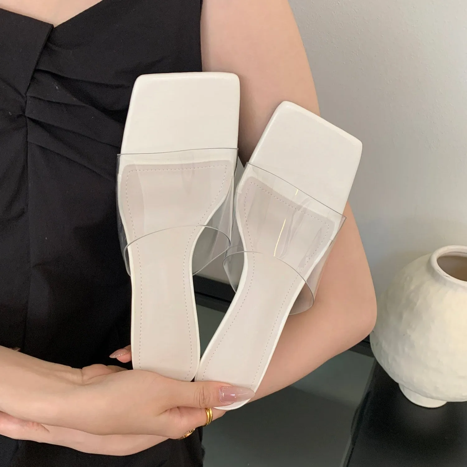 Sculpted Slide Sandals