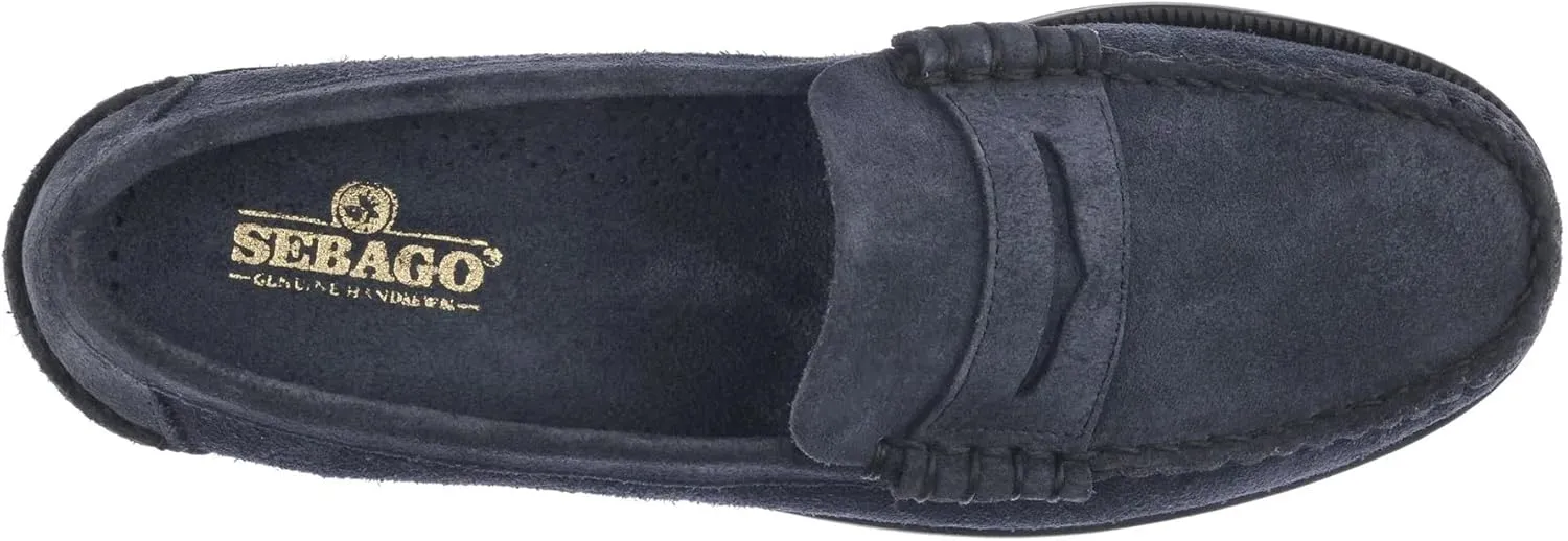 Sebago Clovehitch II FGL Waxed Boat Shoes - Leather Moccasins for Men with Breathable Mesh Panels, Anatomical EVA Midsoles, and Slip-Resistant Outsoles