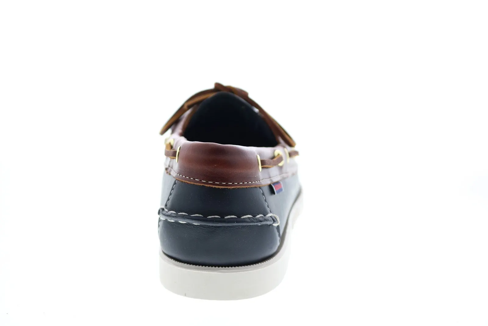 Sebago Portland Waxy 771112W Mens Blue Leather Loafers & Slip Ons Boat Shoes